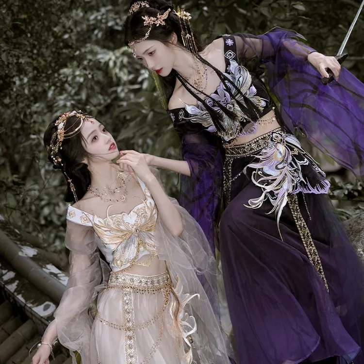 星灵《蝶梦》原创刺绣异域风敦煌舞蹈服古装非汉服西域少女夏款