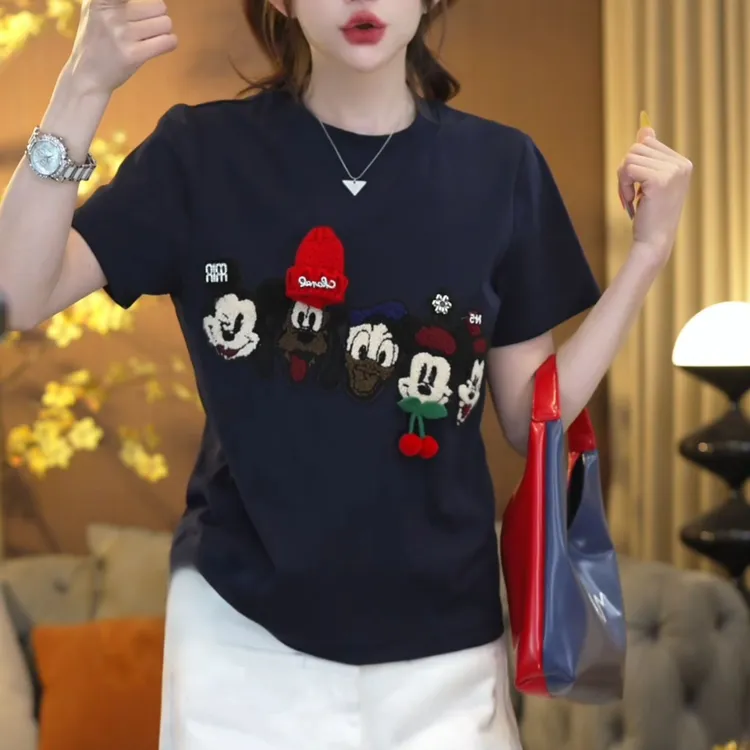 『童年合照』2025春夏新款立体卡通动漫圆领短袖T恤上衣LK2501951