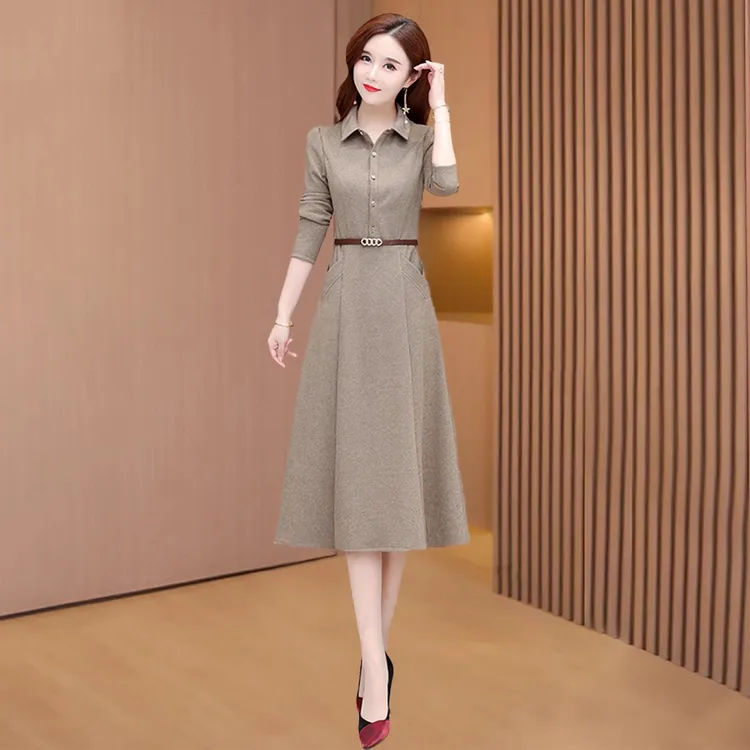 贵夫人品牌连衣裙2025新款女春秋长袖高档妈妈重要场合高端十三行