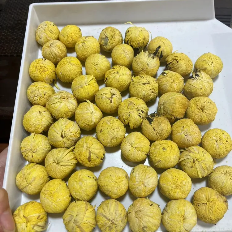 菊花绣球手工揉搓调味茶