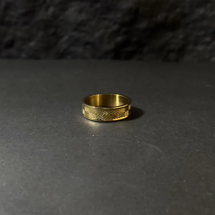 925银戒指 TAND l  环形镀金戒指925银 镀金 vintage