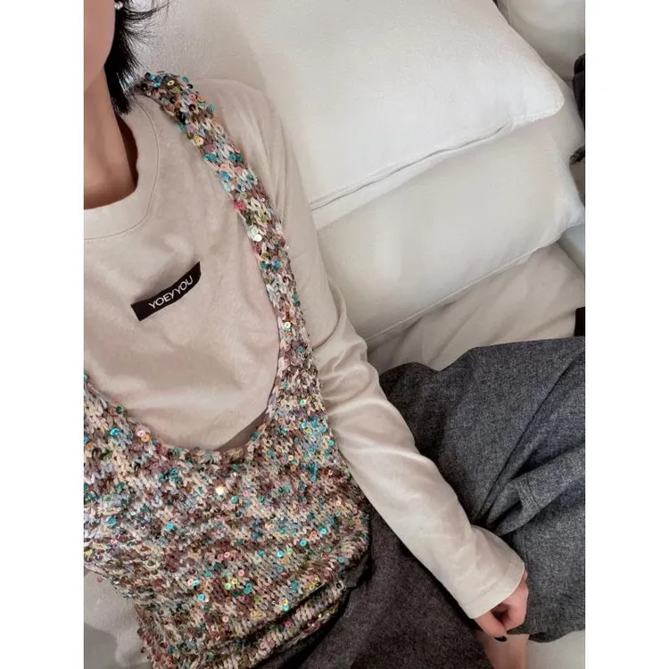 冬季必买的两色手缝标正肩圆领长袖 J25CX805