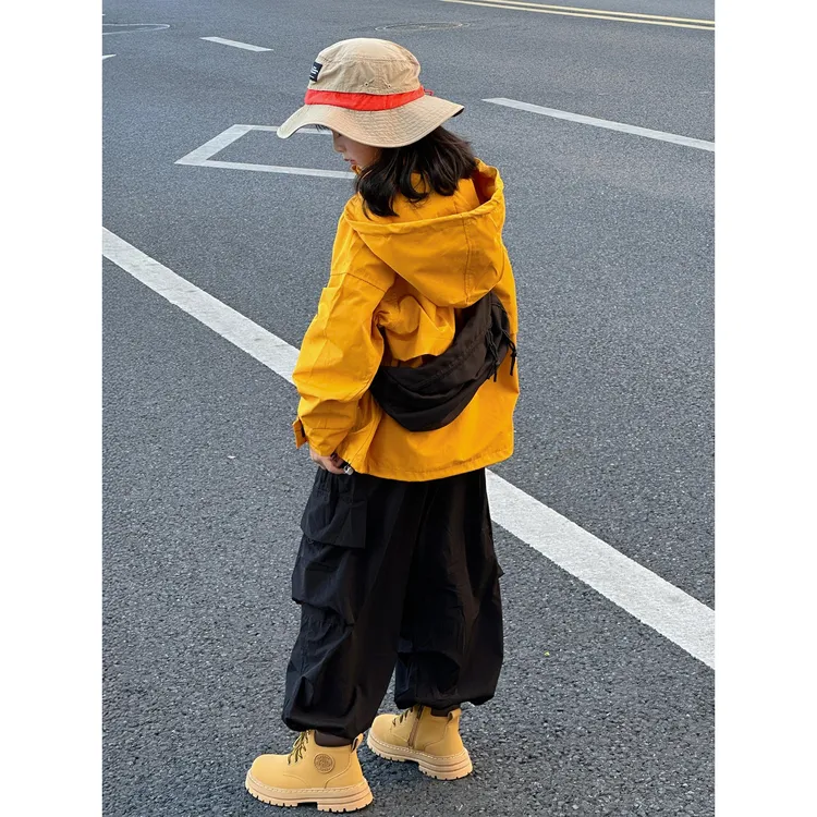 女童秋套装2025新款女大童山系穿搭冲锋衣外套儿童潮酷秋装工装裤