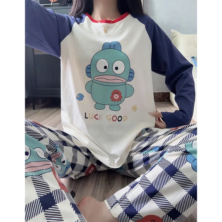 小丑鱼睡衣春秋季纯棉长袖少女新款秋冬可外穿学生宽松家居服套装