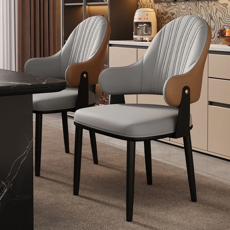 餐椅家用餐桌椅靠背椅子轻奢高级感酒店餐厅新款商用软包茶桌椅子