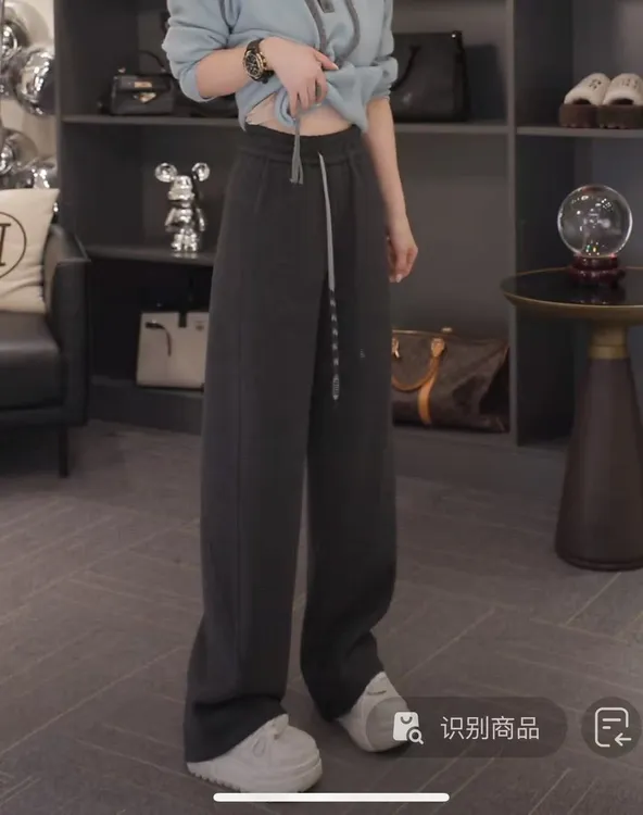 【漫步云端】2025秋季新款桑-蚕-丝羊毛保暖休闲弯刀裤H5708