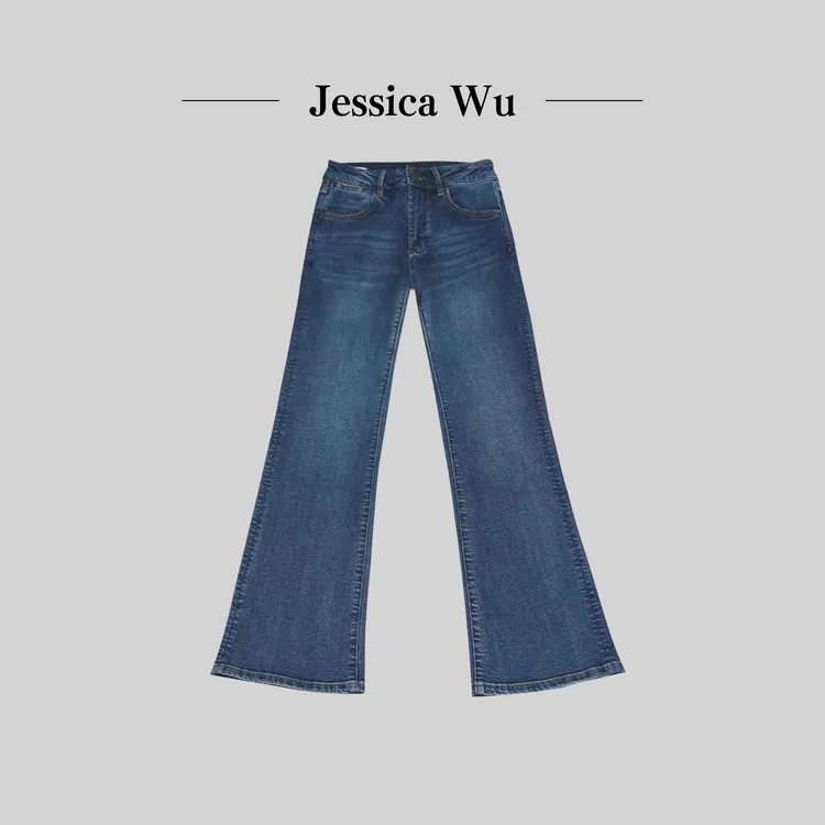 JESSICA WU原生大长腿~土耳其进口ORTA四面弹显瘦显高微喇牛仔裤