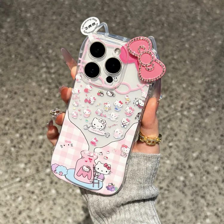 ZMGX可爱奶瓶搜集kitty适用iPhone16猫耳朵手机壳苹果15pro14套13
