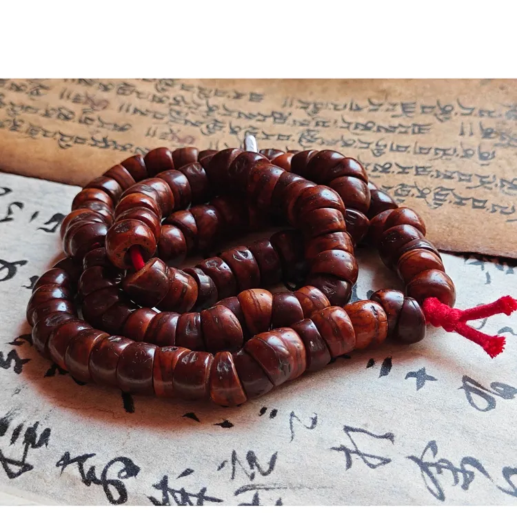 西藏藏传老凤眼菩提念珠直径11毫米足数100颗包浆压痕看细节8