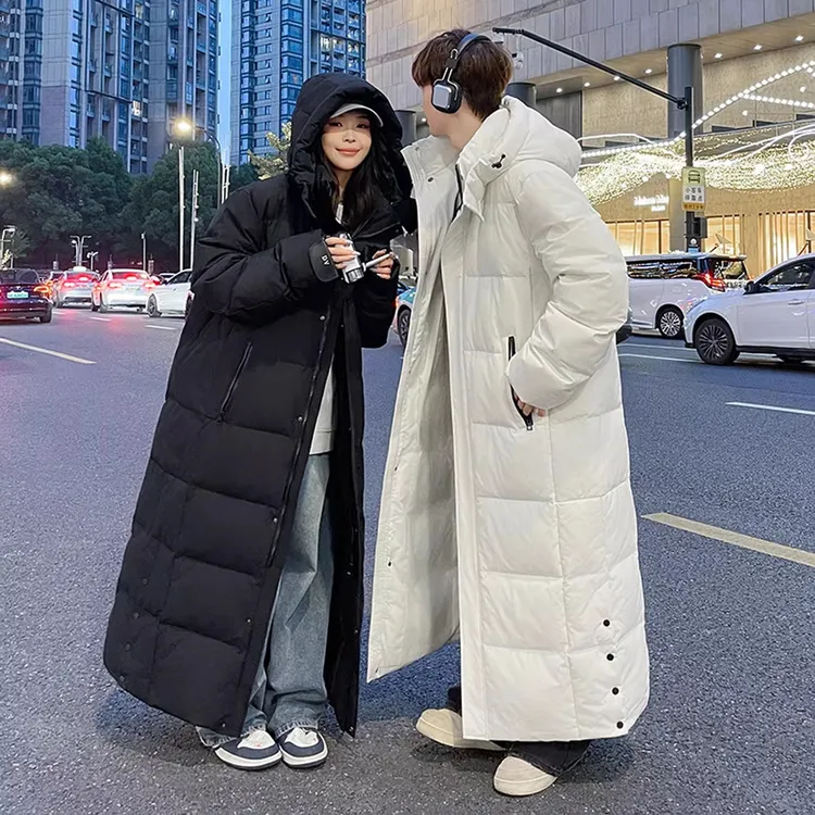 超长款反季羽绒服男女过膝到脚踝冬季新款加厚东北哈尔滨极寒鹅绒