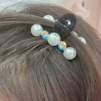 珍珠钻钻丝绒黑色小抓夹
