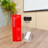 FL 高硼硅玻璃 耐高温 双层玻璃杯350ml