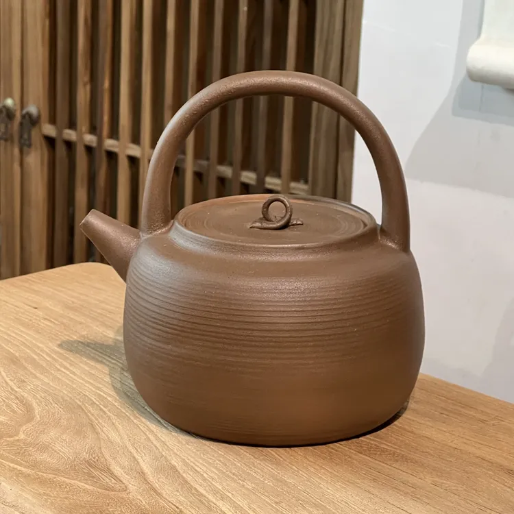 提梁煮茶壶电陶炉明火适用1400毫升大容量老山泥家用茶室