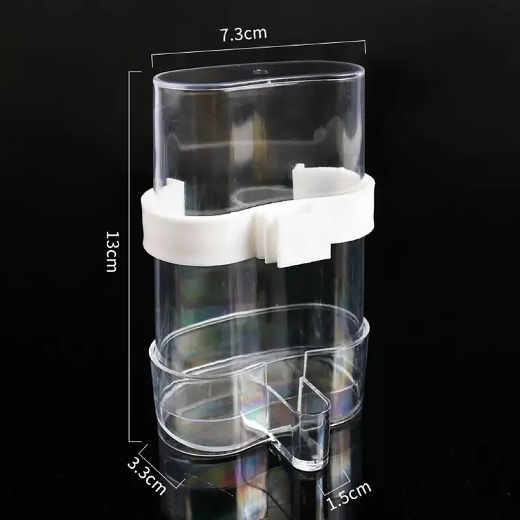 鸟用大号自动饮水器喂食器喂鸟器八哥鹦鹉画眉透明鸟用品喝水盒杯