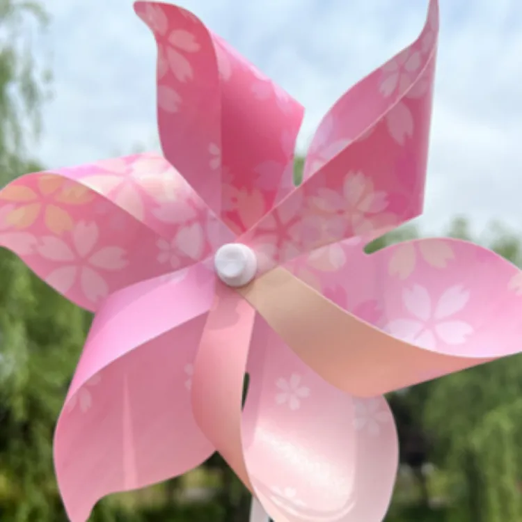春季樱花风车手持玩具户外景区装饰拍照道具
