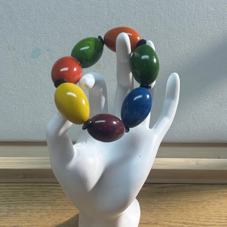 普陀山七彩佛心果手串创意