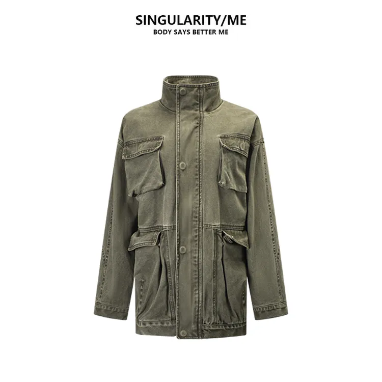 Singularity Me 8A 6055 巴恩风宽松做旧质感工装机车外套