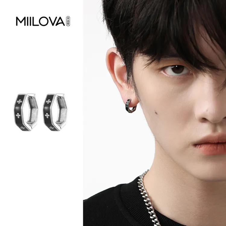 钛钢耳饰 滴油十字架钛钢耳扣耳环耳钉欧美潮流耳饰土酷朋克新品