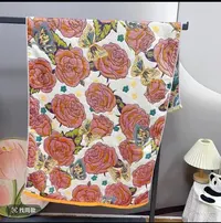 新品爆款 玫瑰花浴巾 春夏秋冬四季通用  亲肤柔软