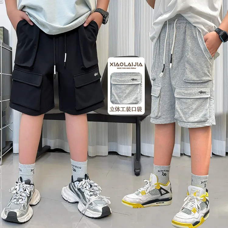 【现货】K5327小赖家青少年夏季工装短裤男童潮牌百搭运动炸街