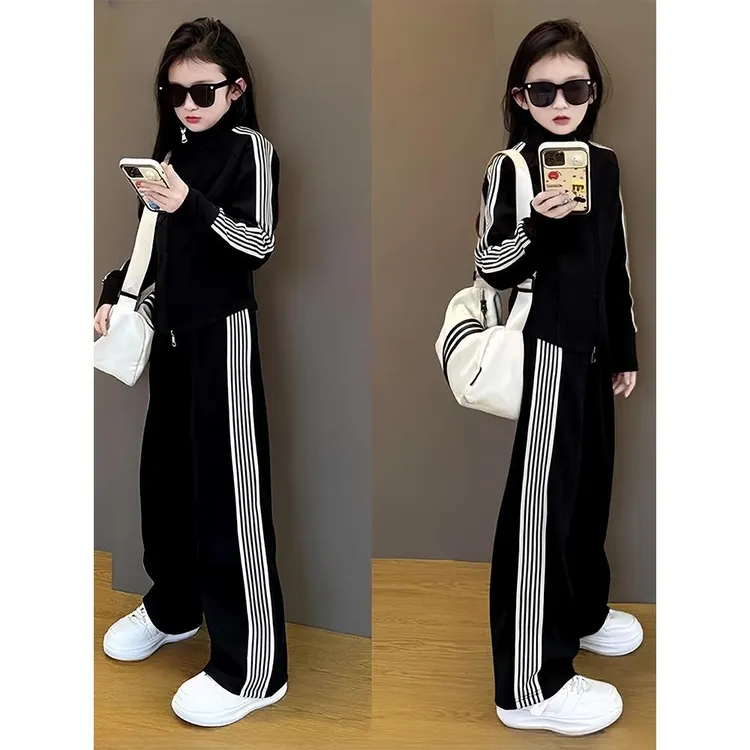 女童卫衣套装2025新款中大童韩版宽松休闲修身休闲服运动服装卫衣