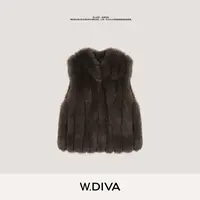 W.Diva【凛冬曲】芬兰进口皇冠级竖排狐狸毛皮草马甲外套54C223130