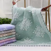 枕巾棉一对装绑带款52×78cm大加厚成人简约四季枕头巾棉纱布