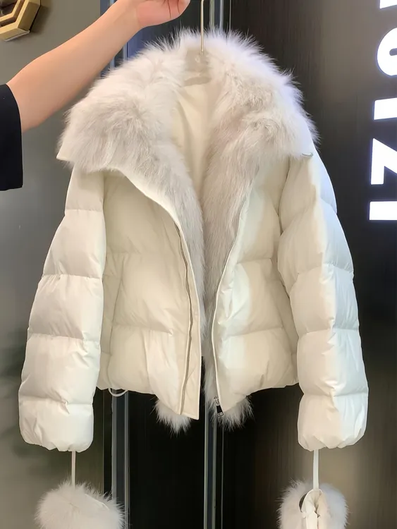 2025冬季新款气质大毛领设计感棉服女洋气短款宽松保暖厚款外套