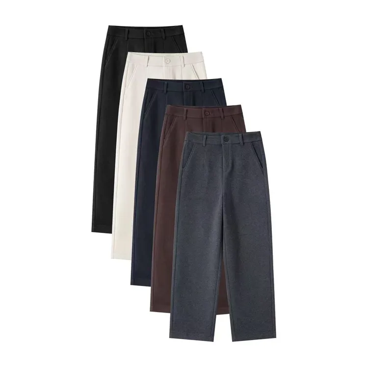 【渝梦定制】冬季澳洲绵羊毛直筒裤新款显瘦修身气质百搭垂感九分裤