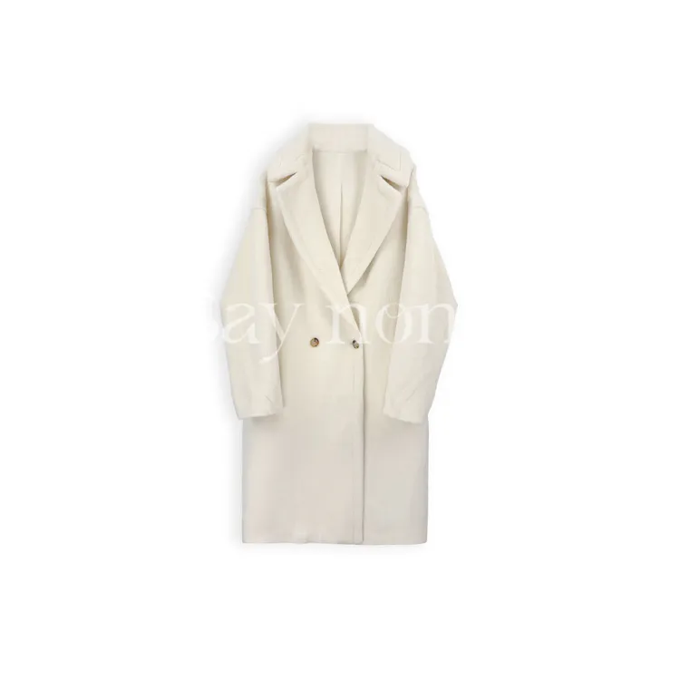 懒猫nono│Saynono“钻石”婴驼软糯慵懒风廓形羊驼羊毛大衣H353171X