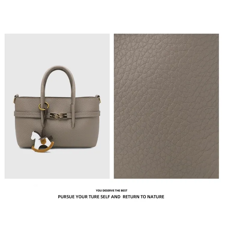 高级感复古包包女新款秋冬简约百搭斜挎包爆款通勤手提水桶包铂金