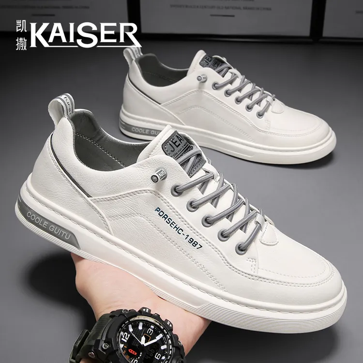 KAISER/凯撒·男鞋冬季新款潮流百搭休闲板鞋子男款一脚蹬运动皮鞋