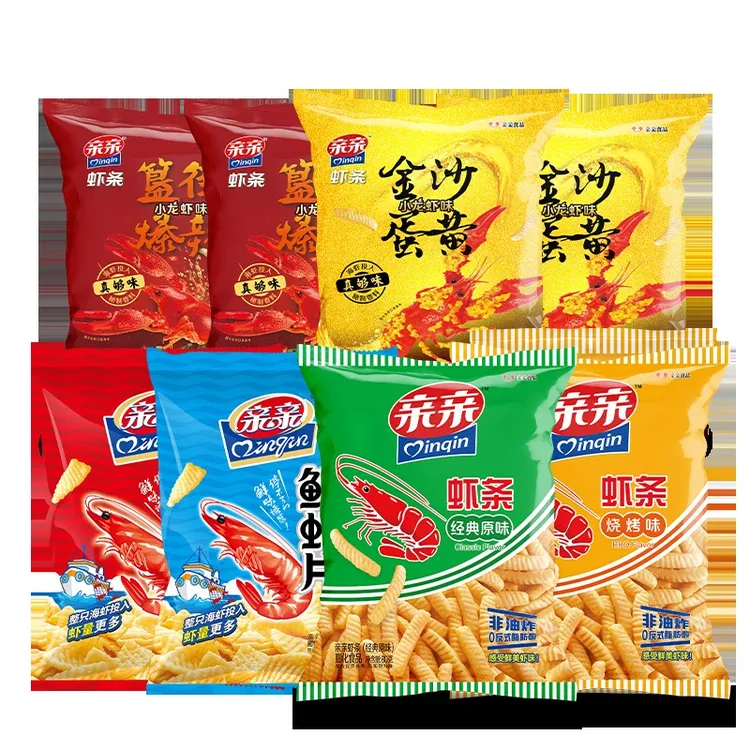亲亲鲜虾片大包虾条洋葱巧克力圈办公室零食网红休闲食品膨化礼物