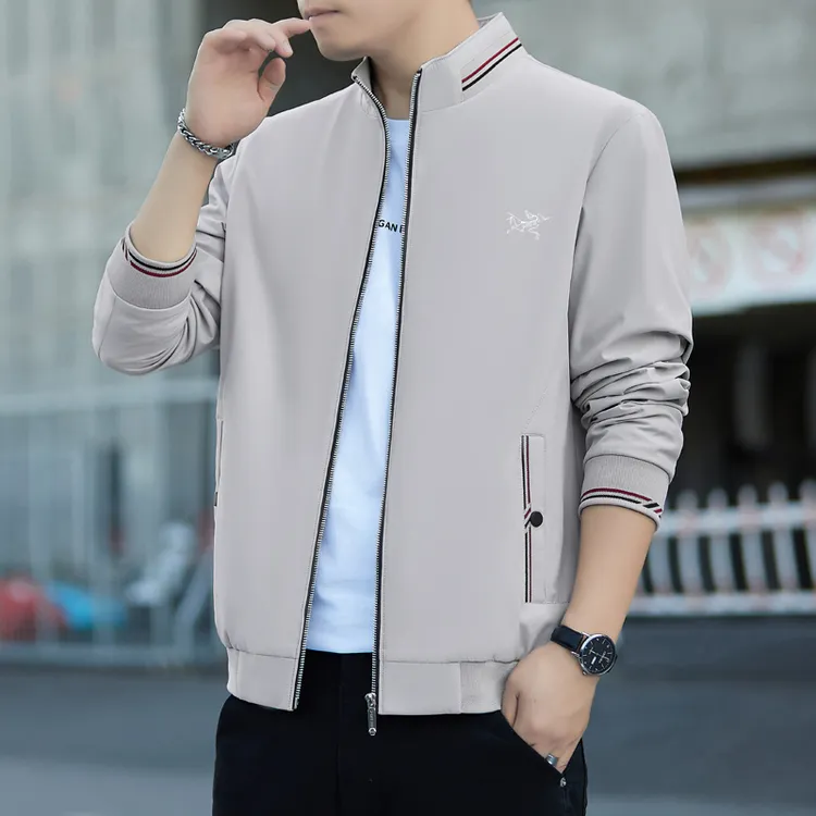 灵魂鸟男士休闲外套2025春秋季新款夹克高端百搭时尚运动上衣帅气