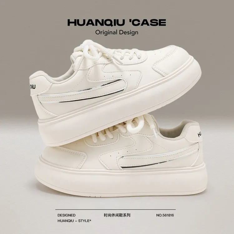 环球官方旗舰店厚底小白鞋女款2025新款爆款秋季女鞋运动板鞋子女