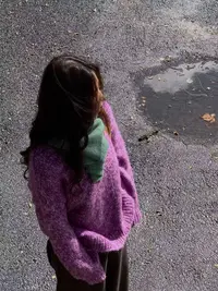 韩代.莫奈的秋天   花纱毛衣L25092652