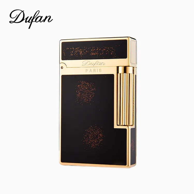 法国DUFAN【金沙烈焰】朗声充气打火机全铜高档潮流经典侧男士礼物