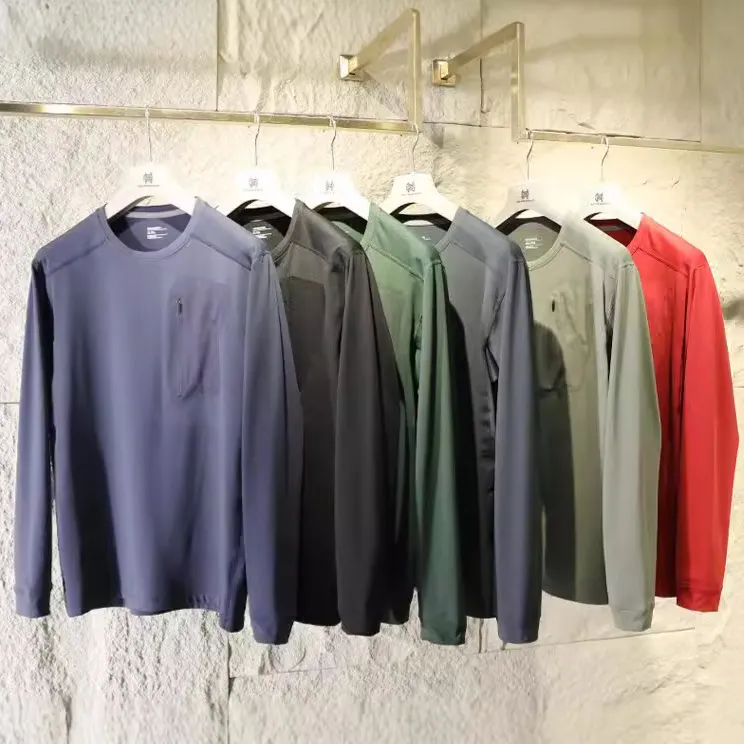 户外男春秋冬加薄绒弹力T恤68118