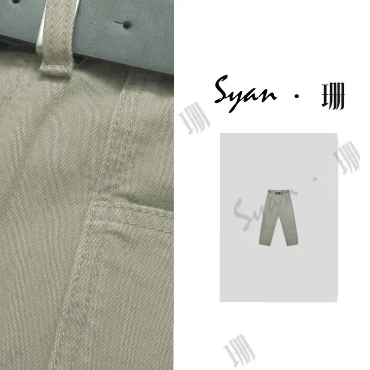 Syan【卡布奇诺】秋款显瘦时尚百搭设计师款水洗女士休闲裤