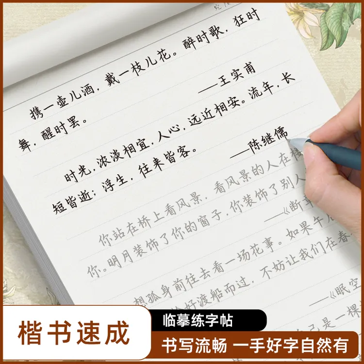 秋舫手写楷书字帖成人硬笔钢笔练字女生字体漂亮大气成年男生行楷