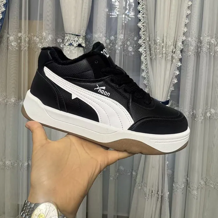 车缝线轻便保暖低帮休闲鞋板鞋400707通用系带