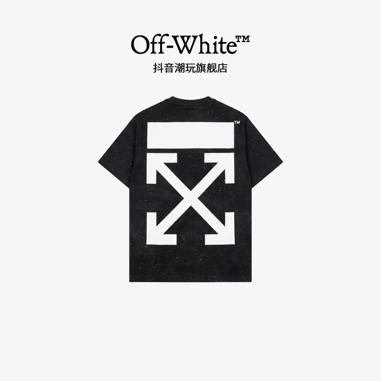 OFF-WHITE溶解箭头渐变星空泼墨设计重工潮牌T恤 男女同款商品图