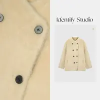  IDENTIFY冬季纯羊毛气质温柔时尚双排扣保暖外套25AWG121208