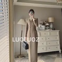 【现货】LUOLUOZ【胶片日记】秋冬轻奢名媛风修身大衣外套H81208