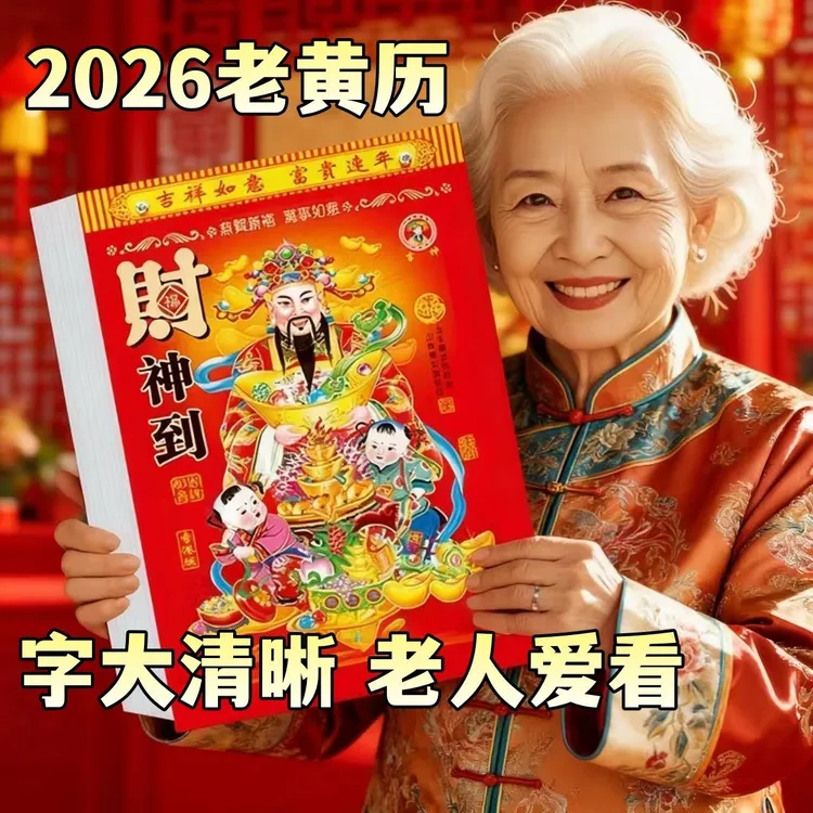 【2026马年老黄历】家用手撕日历挂历一天一页加厚大本好日子