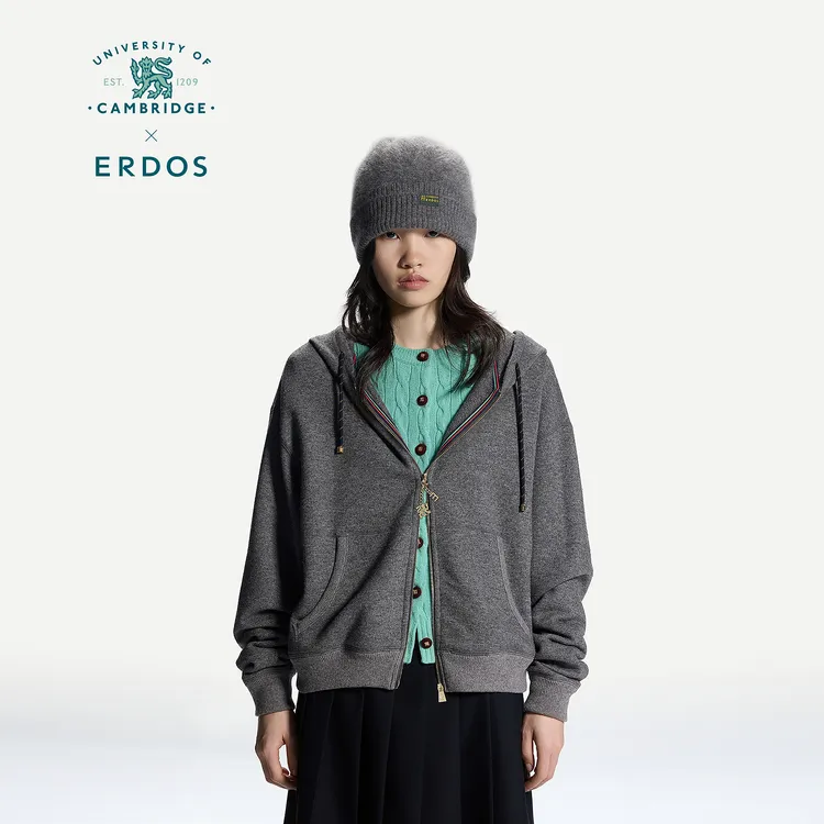【ERDOS×剑桥大学联名系列】ERDOS 精密针织连帽外套 2026秋冬新品