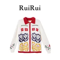 RUIRUI瑞25ss秋季新款时尚百搭针织羊毛混纺开衫SY1255R