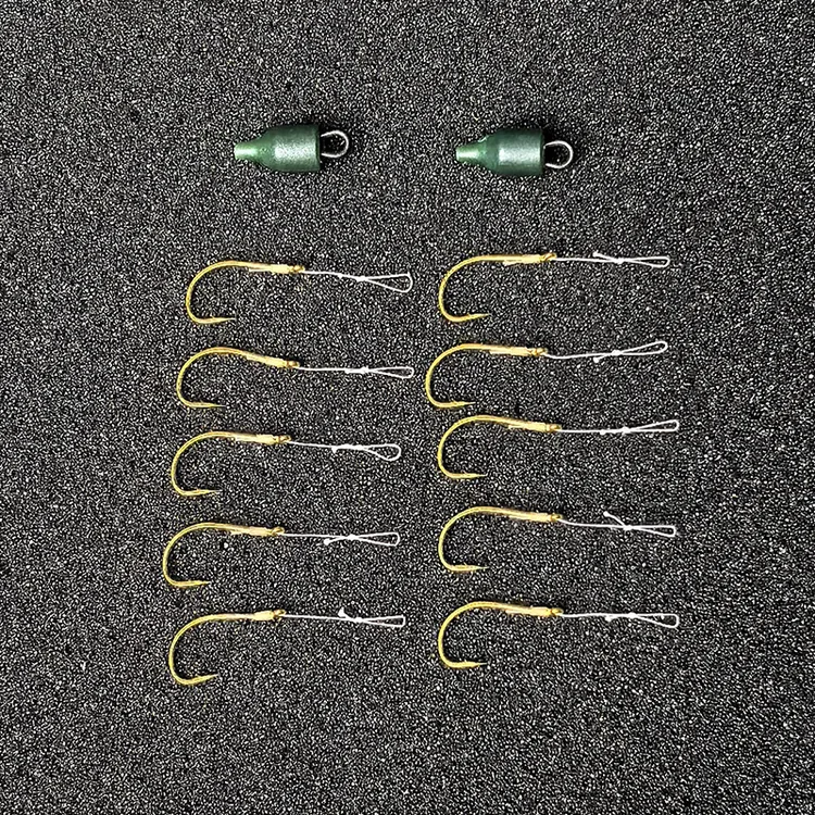 飞德钓组超短子线钩成品手工精绑有倒刺海夕鱼钩飞德饵笼专用子线