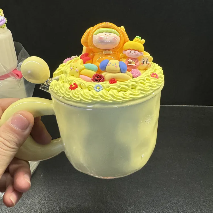 视频专享diy奶油胶马克杯桌面摆件