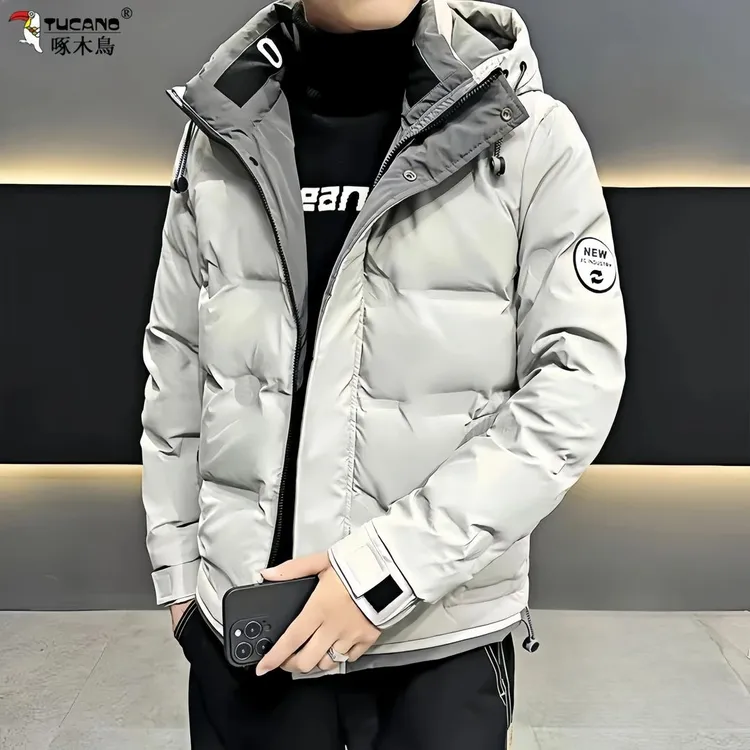 TUCANO/啄木鳥男士羽绒服休闲潮流冬季新款帅气连帽加厚保暖外套